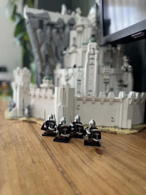 Lego LOTR Gondor Soldiers Custom Printed Minifigure Lot of 4