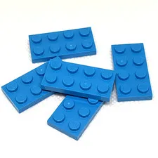 LEGO Parts - Dark Azure Plate 2 x 4 - No 3020 - QTY 5