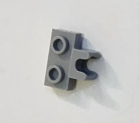 LEGO Light Bluish Gray Plate Modified 1x2 Small Tow Ball Socket on Side 14704