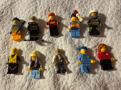 LEGO City Mixed Lot 10 Minifigures Arctic Divers Firefighter LEGO Pieces Manuel