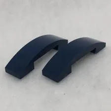 LEGO 93273 Dark Blue Slope, Curved 4 x 1 x 2/3 Double (x2)