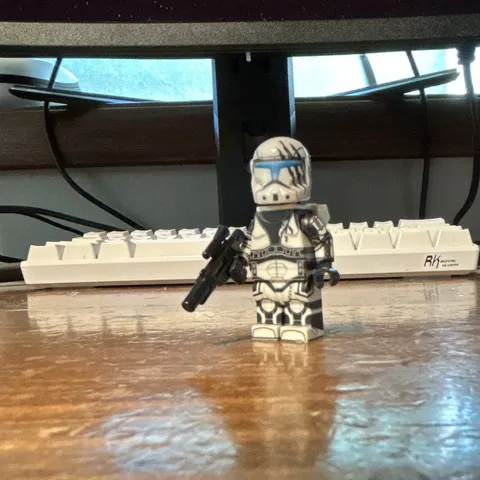 LEGO Star Wars custom Clone commando Minifigure on official LEGO parts.