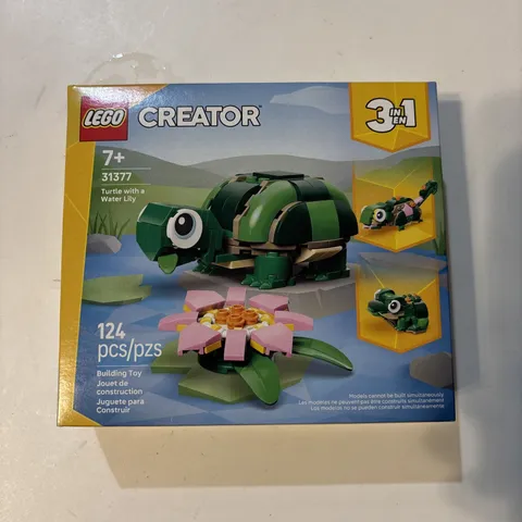 Lego Creator 3 In 1 Turtle With A Water Lily 31377 NIB 124 Pieces