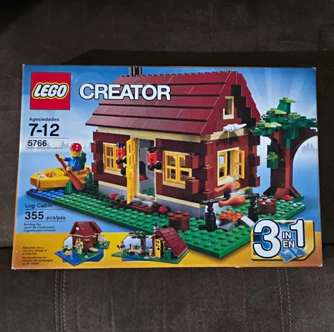 LEGO Creator 3 in 1 Log Cabin (5766) Complete Set 355 pcs Box