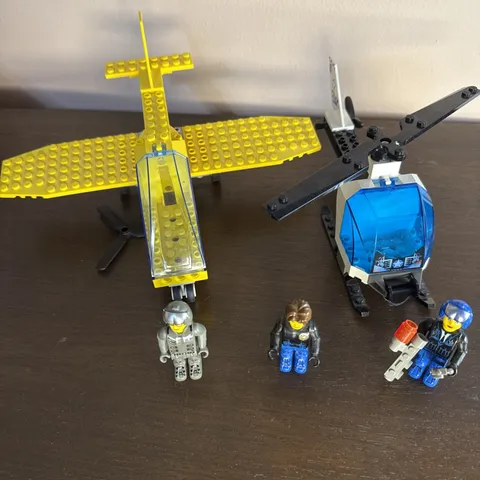 Vtg Lego Jack Stone 4617 4604 Plane Police Helicopter Mixed Figured Incomplete