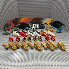 Lego Dragon Parts : Ninjago Golden Dragon Heads & Wings + Rare Parts (93070pb02)