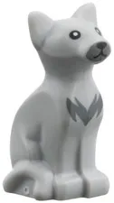 Lego NEW Cute WITCH Minifigure CAT Light Bluish Gray Black Eyes Fur 71052 Part