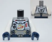 LEGO Minifigure Torso Astronaut Spacesuit flat silver dark blue 31142 6301986