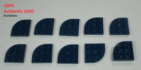 LEGO NEW 3x3 Dark Blue Plate Round Corner (10x) 6251836 Brick 30357