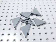 LEGO Lot of 6 Dark Bluish Gray 2x2 Smooth Cut Corner Tiles Plates BP