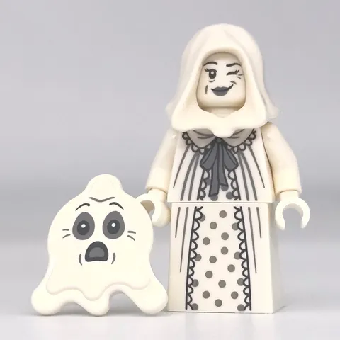 LEGO BAM 2025 Halloween Ghost Minifigure Lady w/ Printed Tile Accessory - NEW