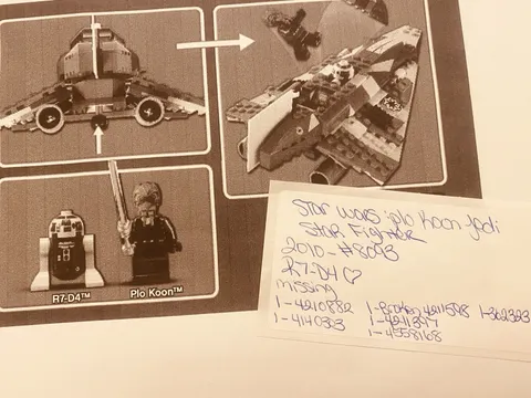 LEGO Star Wars Plo Koon's Jedi Starfighter 8093 175 Pcs Ages 6-12 No Box