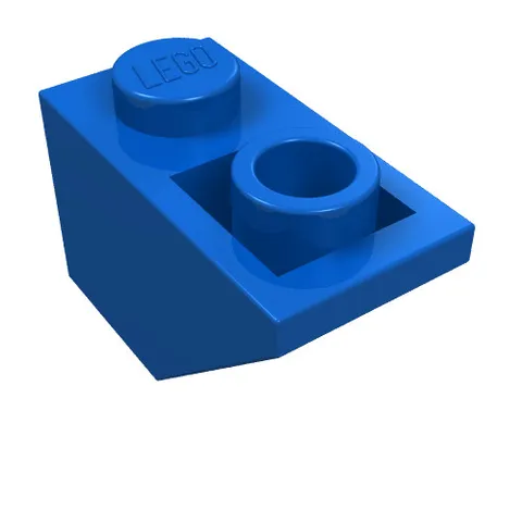 LEGO Part 3665 - Blue Brick Sloped Inverted 45° 2 x 1