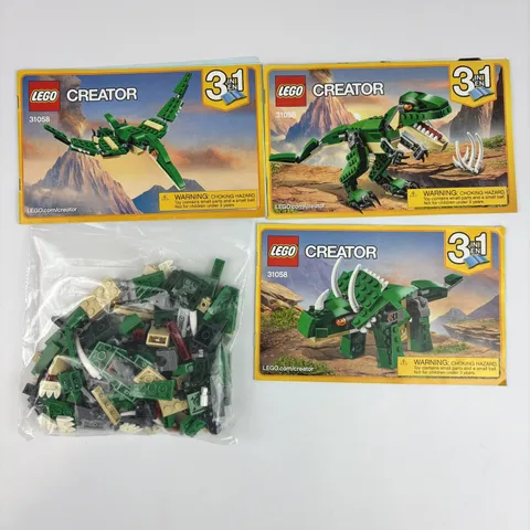 LEGO Creator 3 in 1: Mighty Dinosaurs #31058 used complete w/instructions 