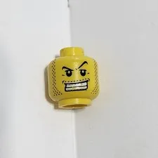 Lego City Head Robber Thief Smiling Grinning Yellow Skin Minifig Minifigure