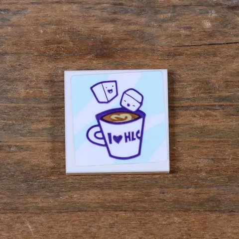 LEGO Friends Heartlake Cupcake Cafe Hot Chocolate Mug Tile 2x2 Part 3068pb1530