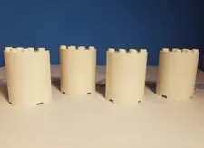 Lego Part 20430 / 6218 Cylinder 2x4x4 Half - Lot of 4