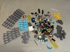 LEGO Train Track Lot Roller Coaster Azure RC Rails Curved Straight Flex 2 lbs