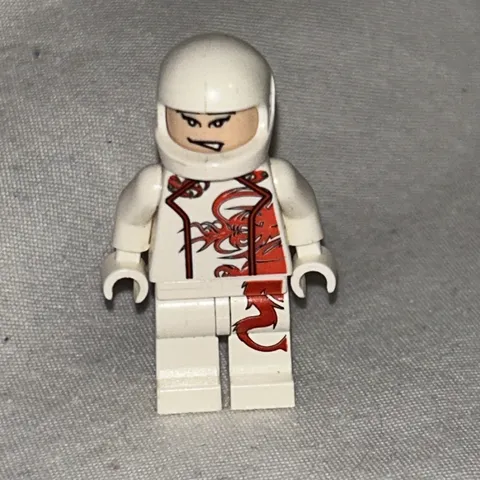 Lego Speed Racer Taejo Togokahn white suit w/ dragon pattern minifig 8159, sr004