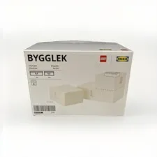 LEGO IKEA BYGGLEK Boxes With Lid Set of 3 Sealed comes with 2 minifigures