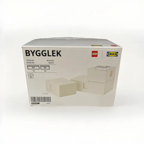 LEGO IKEA BYGGLEK Boxes With Lid Set of 3 Sealed comes with 2 minifigures