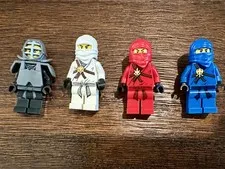 NINJAGO 4 mini Cole Kendo  njo0041 Zane njo 0001 Kai njo 0007 Jay njo0004