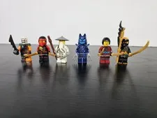 LEGO Ninjago Minifigures Lot of 6 Master Wu Kai Nya Sky Pirate Cole Wolf Warrior