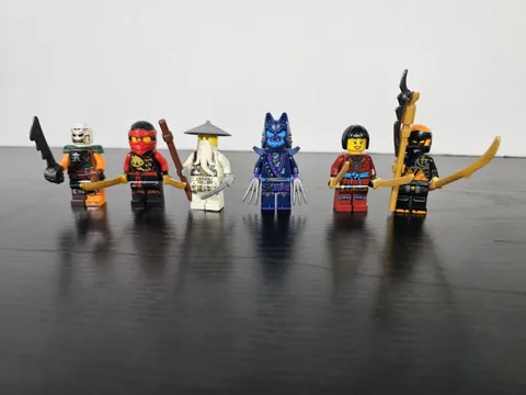 LEGO Ninjago Minifigures Lot of 6 Master Wu Kai Nya Sky Pirate Cole Wolf Warrior