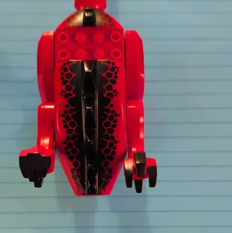 LEGO Dragon Figure Red/Black Printed Body w/ 2 Wings & Flame Piece