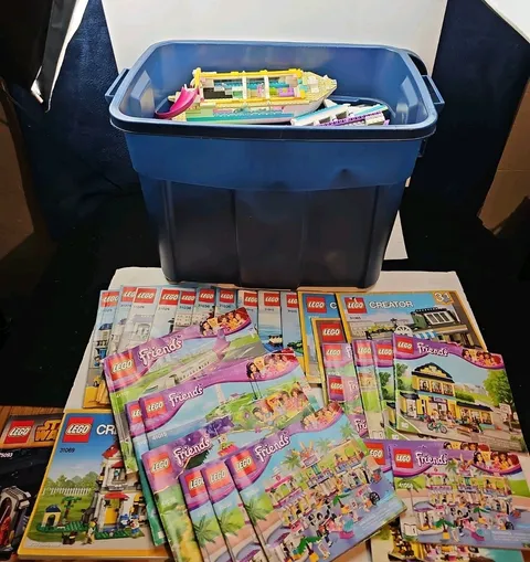 HUGE LEGO FRIENDS CREATOR Lot Bulk Minifigure Friends Parts 30lbs + Manuals Lot