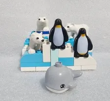 Lego Duplo Arctic World Arctica Polar Bears Penguins Whale Play Set Animals 