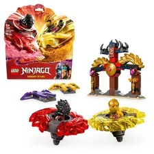 LEGO NINJAGO Dragon Spinjitzu Battle Pack Set with 2 Minifigures, Launchers & Fl