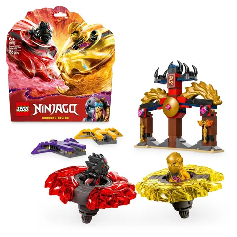 LEGO NINJAGO Dragon Spinjitzu Battle Pack Set with 2 Minifigures, Launchers & Fl