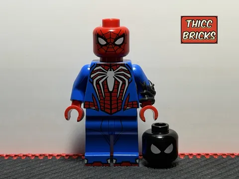 Lego Orbital Spider-Man PS5 Advanced Suit V2 Custom Pad Printed Minifigure