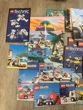 Huge Vintage Lego Instructions Manual Lot (Technic, Posters, Catalogs, Systems)