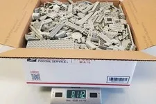 LEGO Light Bluish Gray Bulk Lot 8 Lbs Assorted Bricks Blocks Parts Plates Mixed 