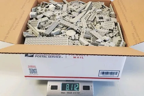 LEGO Light Bluish Gray Bulk Lot 8 Lbs Assorted Bricks Blocks Parts Plates Mixed 