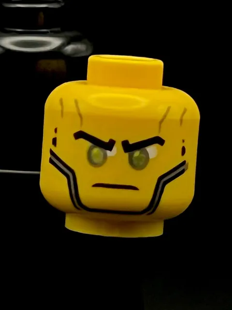 Lego Ninjago Zane Misprint Minifigure Head Factory Prototype Test Print Error