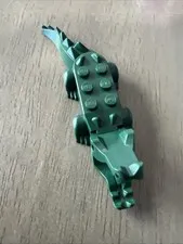 LEGO 6026c01 Dark Green Alligator / Crocodile with 8 Teeth