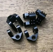 LEGO Black Technic, Axle and Pin Connector Perpendicular Split. QTY 5. 92907.