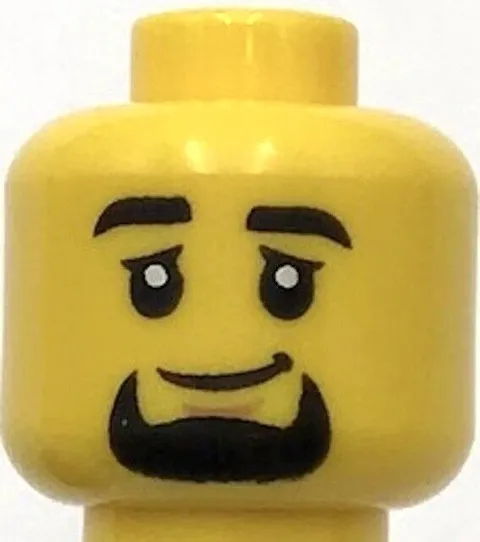 LEGO Yellow Minifigure, Head With Black Eyebrows, Pointed Beard 3626pb3205