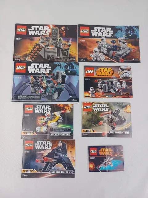 Lego Star Wars manual books only.75137 75078 75161 75162 75163 75166 75169 30247