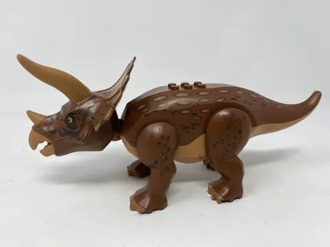 Lego Dinosaur Triceratops Minifigure Red Brown Jurassic World 76959 2010