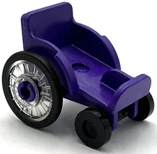 Lego New Dark Purple Mini Doll Utensil Wheelchair Seat Piece