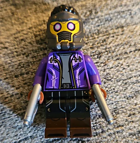 LEGO Marvel Star-Lord Minifigure w/ Helmet & Blasters, Guardians of the Galaxy
