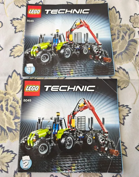 LEGO Instructions Technic 8049 Tractor with Forestry Crane Manual Booklets 1 & 2 2010