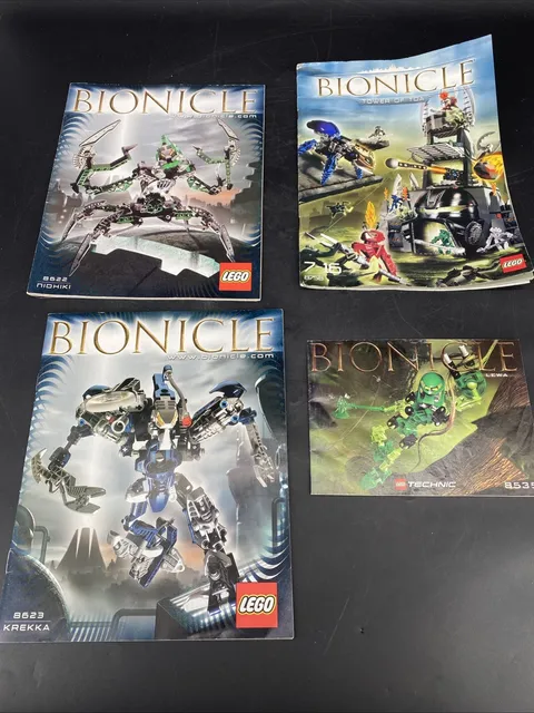 Lot of LEGO BIONICLE Instruction Books Manuals & Booklets 8535 8622 8623 & 8758