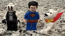 LEGO DC Super Heroes Superman Krypto Lobo Figurines 76096 Justice League As-Is