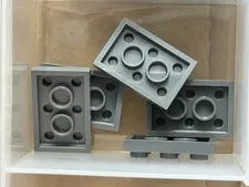 LEGO Parts - Dark Bluish Gray Plate 2 x 3 - No 3021 - QTY 5