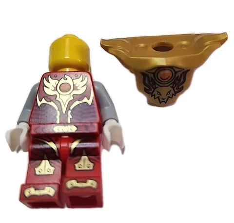 LEGO King Lagravis Lion Minifig Legends of Chima 70142 Wolf Head Armor Pantser